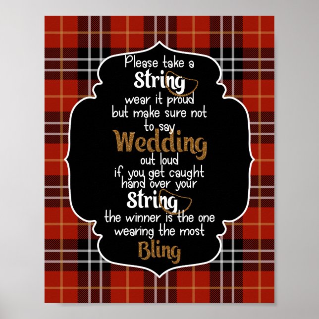 Möhippan Necklace Game Red Flanals Poster (Framsidan)