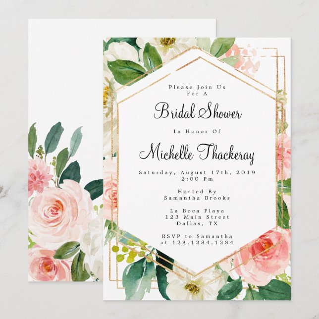  Möhippan och Guld Inbjudningar (Fram/baksida)