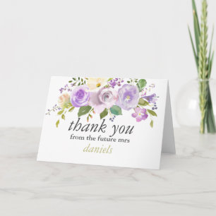 Möhippan Olive Watercolor Blommigt Tack Kort
