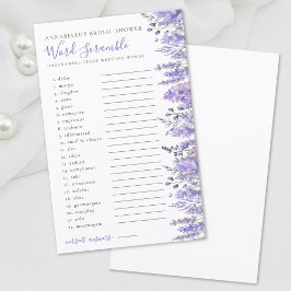 Möhippan ord Scramble Lavender Blommigt