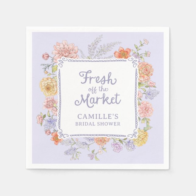 Möhippan på  för Blommigten av Lilan på marknaden Pappersservett (Framsidan)