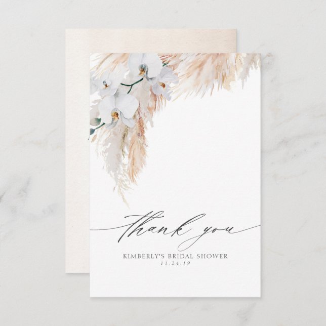 Möhippan Pampas Grass Blommigt, liten Tack (Fram/baksida)