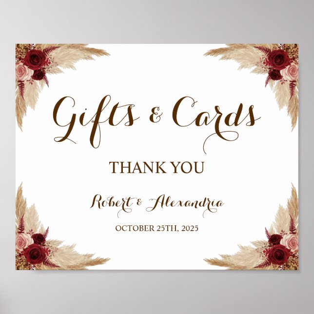 Möhippan Pampas Grass Gifts & Cards Poster (Framsidan)