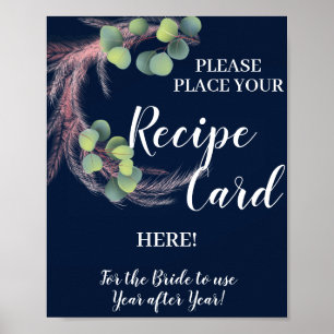 Möhippan Pampas Grass Ställe Recipe Card Poster