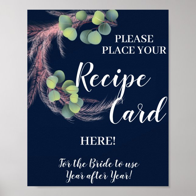 Möhippan Pampas Grass Ställe Recipe Card Poster (Framsidan)