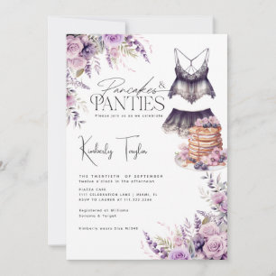 Möhippan Pancakes & Panties Lingerie Blommigt Inbjudningar