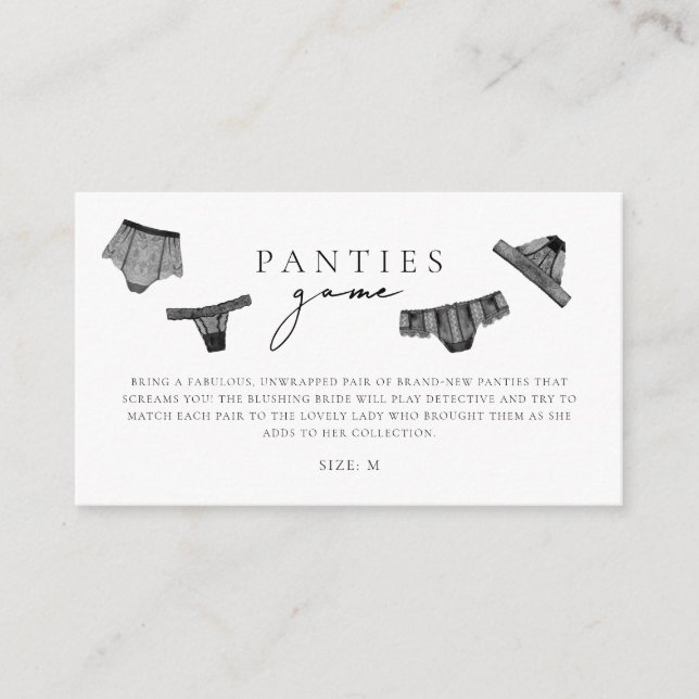 Möhippan Panty Game Lingerie Tilläggskort (Framsida)