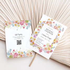 Möhippan Pastel Bloom Blommigt Inbjudningar