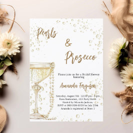 Möhippan Pearls and Prosecco bubbles Inbjudningar