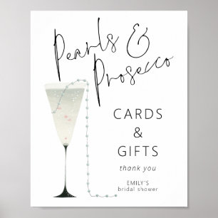 Möhippan Pearls Prosecco Cards Gifts Poster