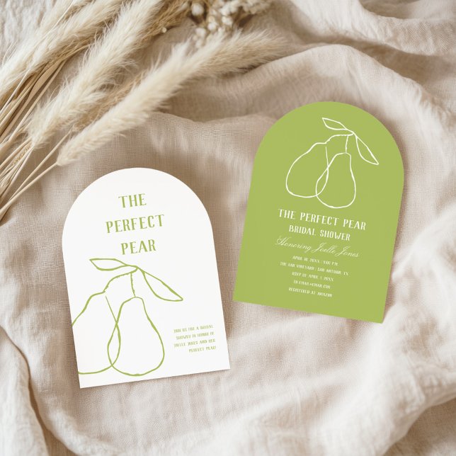 Möhippan Perfekt Pear Hand plockade Inbjudningar (Skapare uppladdad)