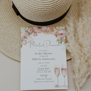 Möhippan Petal och Prosecco Inbjudningar