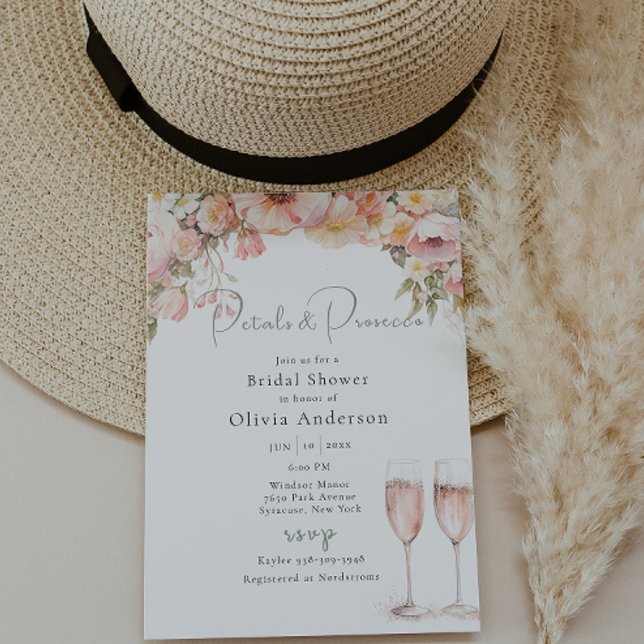 Möhippan Petal och Prosecco Inbjudningar (Skapare uppladdad)