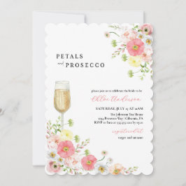 Möhippan Petals och Prosecco Champagne Inbjudningar
