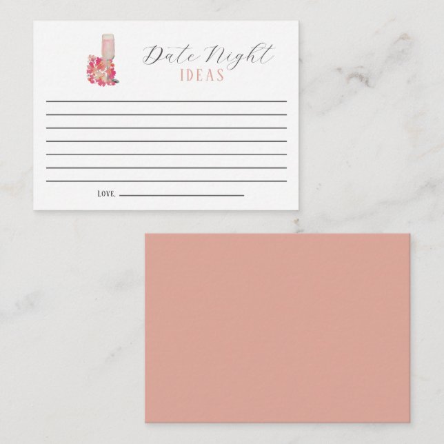 Möhippan Petals och Prosecco Rådkort (Fram/baksida)