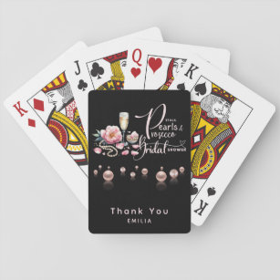 Möhippan Petals Pearls Prosecco Favors Casinokort
