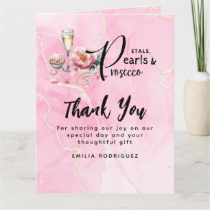 Möhippan Petals Pearls Prosecco Favors Kort