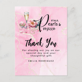 Möhippan Petals Pearls Prosecco Favors Vykort