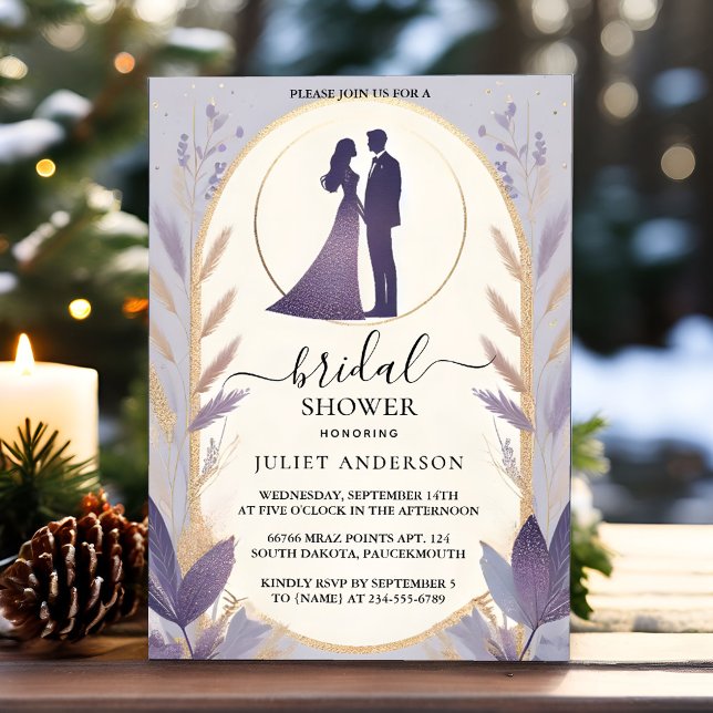 Möhippan Plum Fall Summer Lavender Sage Inbjudningar (Skapare uppladdad)