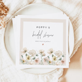 MÖHIPPAN POPPY Rustic Pastel Wildblomma Pappersservett