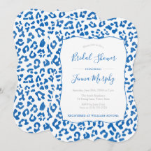 Möhippan Preppy Chic Blue Leopard Print