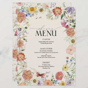 Möhippan Ram i Blommigten, pressad Wildblomma Meny