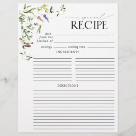 Möhippan Recept Binder Page för sommarblomma