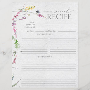 Möhippan Recept för Watercolor för Wildblomma