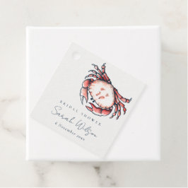 Möhippan Red Navy Underwater Crab Nautical Gåvor Etiketter