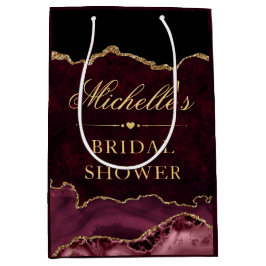 Möhippan Red och Guld Glitter Marble Agate