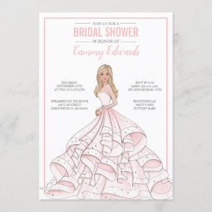 Möhippan Redigerbart Glam Bride Inbjudningar