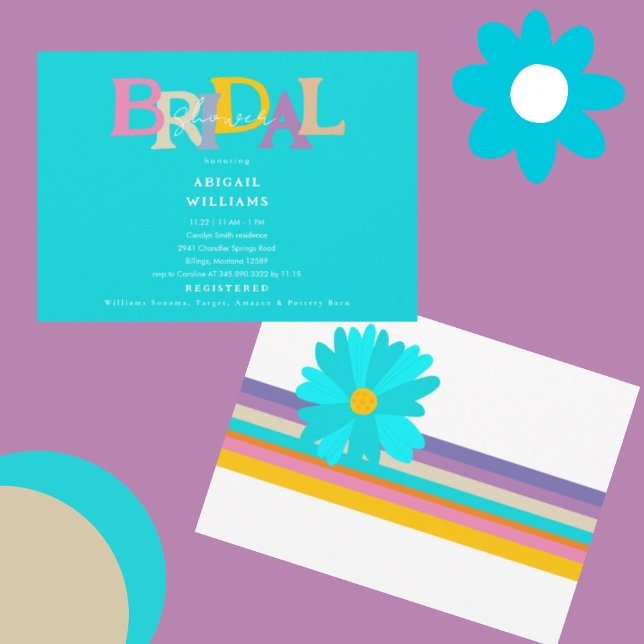 Möhippan Retro Art Deco-turkos Inbjudningar (Skapare uppladdad)