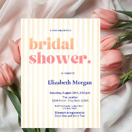 Möhippan Retro Typography Stripe Inbjudningar