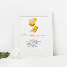 Möhippan Ring Game Aperol Spritz Citrus Poster