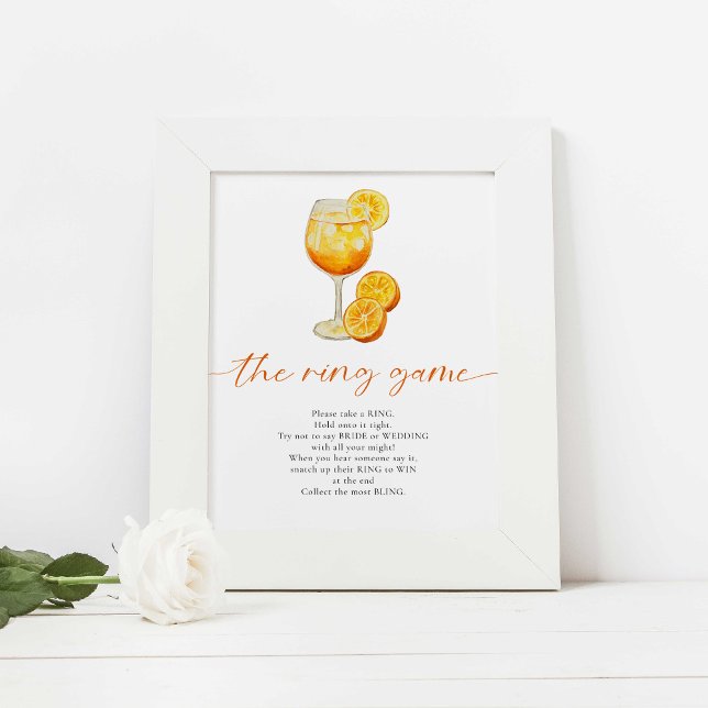 Möhippan Ring Game Aperol Spritz Citrus Poster (Skapare uppladdad)