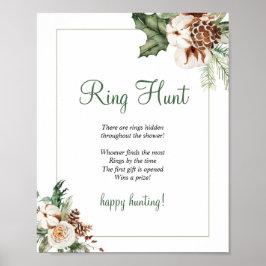 Möhippan Ring Hunt-tecken för gräs Poster