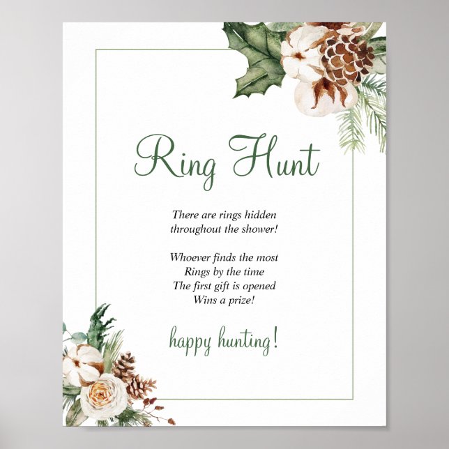 Möhippan Ring Hunt-tecken för  gräs Poster (Framsidan)