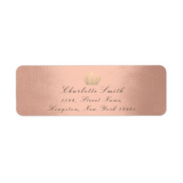 Möhippan Ro Guld Glitter OSA Krona Princess  Returadress Etikett