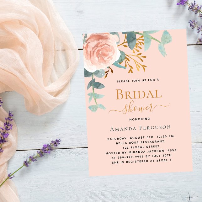 Möhippan ro guld, grönt persilja lyxolja inbjudningar (Skapare uppladdad)