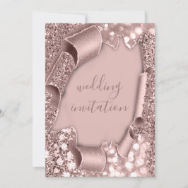 Möhippan ro Ram Bröllop Glitter Inbjudningar