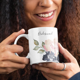 Möhippan Romantisk vattenfärgsflottan Blommigt Bri Kaffemugg