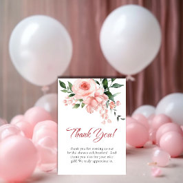 Möhippan Rosa ros Blommigt Tack Kort