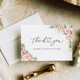 Möhippan Rosa ros Guld Tack Kort