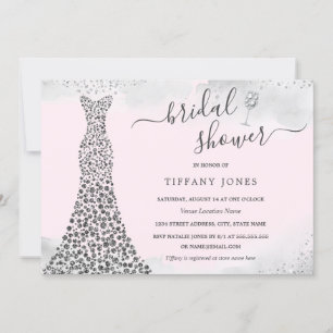 Möhippan rosa Silver Gnistra Diamond Dress Inbjudningar