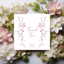 Möhippan rosa Vines & Flowers Tack för ditt kort