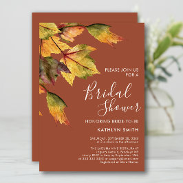 Möhippan Rustic Autumn Foliage Fall Wedding Inbjudningar