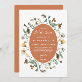 Möhippan Rustic Autumn Wildblommor Inbjudningar