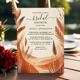 Möhippan Rustic Boho Autumn Ombre Brown Inbjudningar