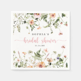 Möhippan Rustic Delikate Rosa Wildblomma Pappersservett