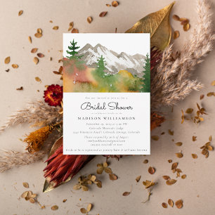 Möhippan Rustic Fall Forest Mountain Boho Inbjudningar